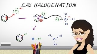 Aromatic Halogenation Mechanism  EAS Vid 3 by Leah4sci [upl. by Ecnaled]