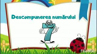 Descompunerea numărului 7👩‍🎓 activitate matematica [upl. by Namar999]