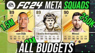 EA FC 24  Best META RANK 1 READY Squads For All Budgets 250K  750K  1M  15M  2M [upl. by Leena]