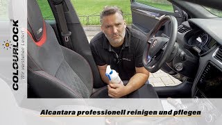 Alcantara professionell reinigen und pflegen Anleitung  COLOURLOCK [upl. by Mcallister]