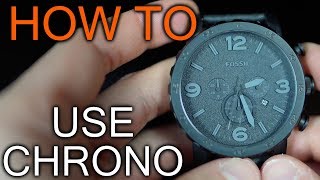 How to Use Fossil Watch Chrono [upl. by Sabian]