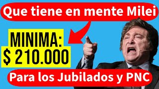 💲210000 la Jubilacion Minima  Lo que tiene en mente Javier Milei  Aumentos y bonos a las PNC [upl. by Andromada]