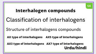 Interhalogen compoundsstructures of interhalogen compoundsclassification of interhalogens [upl. by Aynotal]