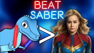 Am I Better at BEAT SABER than Brie Larson [upl. by Lyj]