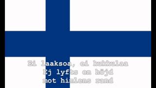 National Anthem of Finland Instrumental with lyrics [upl. by Adniral]