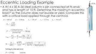 Mechanics of Materials Example Eccentric Loading [upl. by Tallulah]