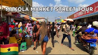 MAKOLA MARKET ACCRA 4K STREET WALK  ACCRA GHANA MARKET TOUR [upl. by Yasmeen348]