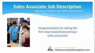 Sales Associate Job Description [upl. by Odlawso]