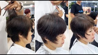 Perfect Short Layered amp Textured Haircut for women Full Tutorial  Short Pixie Cutting Techniques [upl. by Wilde]