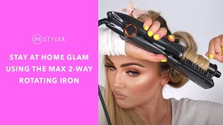 STAY AT HOME GLAM USING THE MAX 2WAY ROTATING IRON [upl. by Britte212]