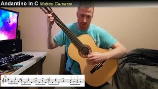 Matteo Carcassi  Andantino In C RCM Prep Book WScore [upl. by Damara165]