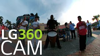 3D Spatial Audio  Capoeira Drum Rhythms 360 Video [upl. by Christye]