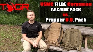 Differences  USMC FILBE Corpsman Assault Pack vs Propper UC Pack [upl. by Nannette]