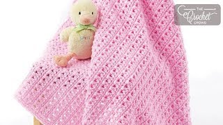 How to Crochet Beginner One Skein Baby Blanket [upl. by Telimay]