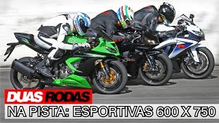 Comparativo Kawasaki Ninja 636 x Honda CBR 600RR x Suzuki GSXR 750 SRAD [upl. by Ultima]