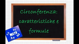 Circonferenza Caratteristiche e Formule [upl. by Marmaduke]