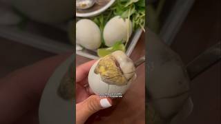 How to eat balut 🥚 fertilized duck egg  hột vịt lộn balut [upl. by Akilaz]