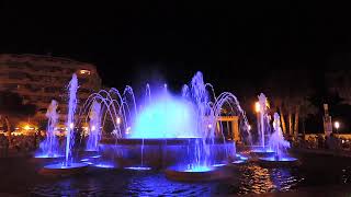 Salou Barcelona Spain Illuminated Fountain [upl. by Anaihsat]