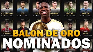 LOS NOMINADOS AL BALÓN DE ORO 2024 PREMIO KOPA LOS 30 NOMINADOS AL BALÓN DE ORO VINICIUS Y MÁS [upl. by Ecirtnahs]