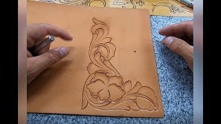 Introduction to Floral Carving Adding a Bevel to Your Leather Carving [upl. by Paapanen]