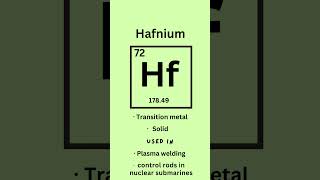 Hafnium  Elements series part seventytwo 🧪 science stem learning [upl. by Assirahc]