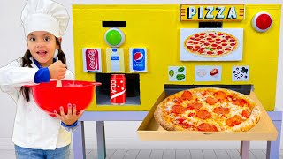 Ellie and Andrea Plays with Pizza Machine for Kids [upl. by Narik798]