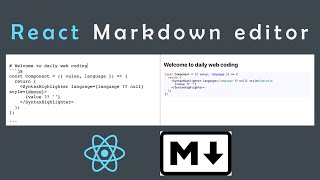 React markdown editor [upl. by Birdt]