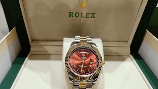 Rolex day date redesh 🍒 mahron amazing price only for subscribers [upl. by Brocky]