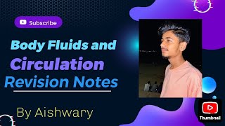 Body Fluids and Circulation Revision Note neet2025examtrendingyoutube motivationneetstudy [upl. by Keryt540]