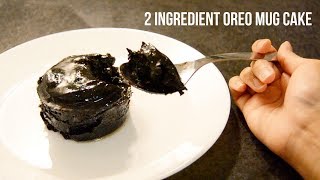 EASY TWO INGREDIENT OREO MUG CAKE RECIPE NO OVEN [upl. by Llednor52]