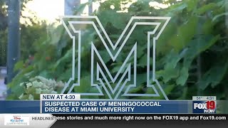 Miami U student suspected of having meningococcal disease health department says [upl. by Trilley]