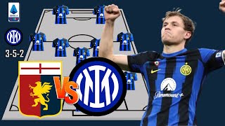 INTER MILAN POTENTIAL STARTING LINEUP VS GENOA  SERIE A 2023 MATCH WEEK 18 [upl. by Gwendolen]