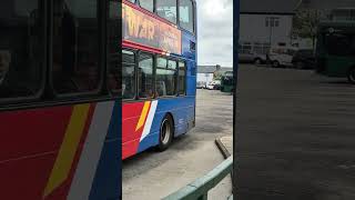 Setting out from Consett with an X71 to Newcastle is Go North East Wright bodied Volvo B9TL 6193 [upl. by Issej742]