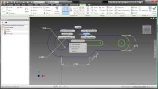 Autodesk Inventor 2014 Tutorial  Creating Dimensional Constraints [upl. by Kruger]