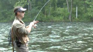 Ultralight Trout Fishing in Fast Water  Real Outdoors TV [upl. by Nrojb]