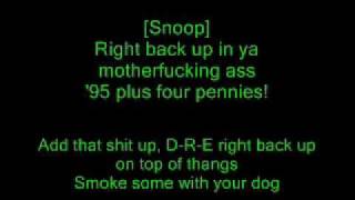 Dr Dre feat Snoop Dogg  Still Dre Lyrics [upl. by Randi]