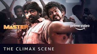 Master Climax Fight Scene  Vijay Thalapathy Vs Vijay Sethupathi  Amazon Prime Video [upl. by Peta706]