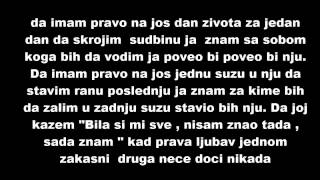 Sasa Matickad ljubav zakasni text [upl. by Peatroy]