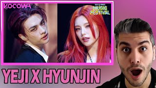 YEJI X HYUNJIN  River  Play With Fire  2023 MBC Music Festival  KOCOWA REACTION  KPOP TEPKİ [upl. by Quita]