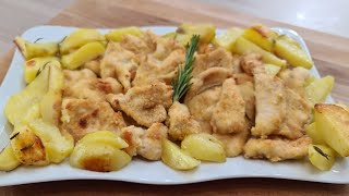 NON NE RESTERÁ NEMMENO UNA BRICIOLA I BAMBINI ADORANO GLI STRACCETTI DI POLLO CON PATATE AL FORNO 😃 [upl. by Eissim]