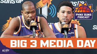 Devin Booker Kevin Durant Bradley Beal Full Media Availability  Phoenix Suns Media Day [upl. by Yeca]