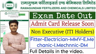 RFCL Exam Date 2024  RFCL Admit Card 2024  RFCL ITI Holders Exam Date 2024 Declared rfcl nfl [upl. by Southworth]