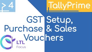 TallyPrime GST in Malayalam  Purchase and Sales Vouchers with GSTCGST SGST  GST Setup [upl. by Tobiah]