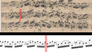 BWV 1007  Cello Suite No1 Scrolling [upl. by Sinned]