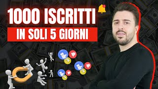 Come Raggiungere 1000 Iscritti su YouTube in 5 Giorni [upl. by Reh]