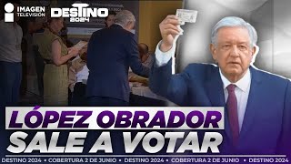 Así fue como el presidente López Obrador emitió su voto  Destino 2024 [upl. by Myrah304]