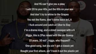 The Game  Pest Control OOOUUU Meek Mill Diss LYRICS [upl. by Ysak]