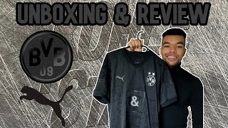 Borussia Dortmund 20222023 SPECIAL EDITION Blackout Shirt Bellingham Unboxing amp Review [upl. by Ariana841]