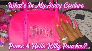 💕Whats In My Juicy Couture Purse amp Impressions Hello Kitty Pouches TJ Maxx Haul Birthday Nails [upl. by Jacobine]