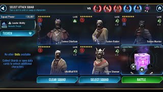 SWGOH Territory Wars TW Tuskens take down Starkiller Ep SK [upl. by Chubb]